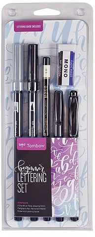 Tombow 56190 Beginner Lettering Set. Includes Essential Tools to Start Hand Lettering