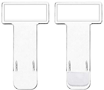 Hallenwerk Parkscheinhalter Clip Zettelhalter Halter für Parkschein Parkausweis Bewohnerausweis Zettel Notizen für die Windschutzscheibe von Auto selbstklebend transparent (2X Stück Set)