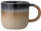 Bloomingville Aura Tasse, Blau/Braun, Porzellan, Maße: D8xH7,5 cm, Inhalt 200 ml, Spülmaschinengeeignet, 82047390