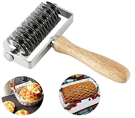 Akaigu Edelstahl-Roller, Teiggitter, Pizzaroller, Küchenwerkzeug, Backwerkzeug