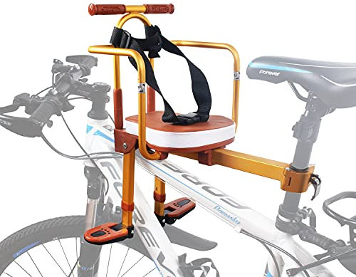 New Aluminum Alloy Kids Bike Seat - Portable, Foldable Front Mounted Child Bicycle Seat for Children 1-3 Years