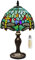 MIAOKE Tiffany Style Table Lamp, Vintage Table Lamp, Handcraft Stained Glass Lampshade, Table Lamps for Bedroom, Bedside Lamp, Study, Office (Green Dragonfly)