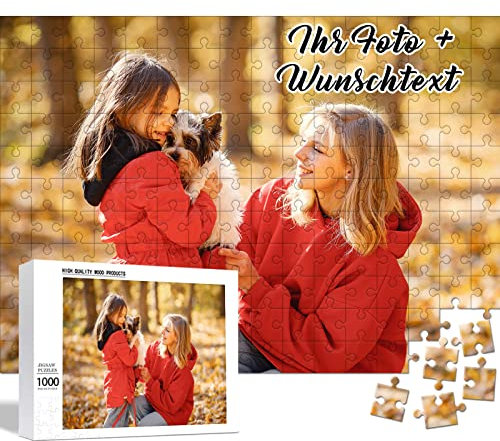 DPDP Puzzle Personalisiert, 200-1000 Teile Fotopuzzle mit eigenem Bild, Individuelles Puzzle zum selber gestalten, Geschenkidee für Erwachsene Kinder (1000 Teile, Kartonverpackung)