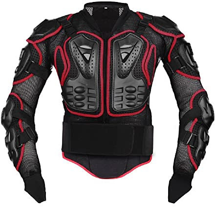 FASSME Chaqueta Moto - Protector Seguridad para la Columna Vertebral,Protección a Prueba choques Moto Motocross Armadura Ropa Carreras Equipo protección