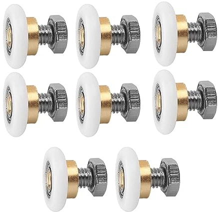 8 PCS Schiebetür-Rollen, Riemenscheiben Läufer, 20MM Ersatzteile Duschkabinen Duschtür, Duschkabine Schiebetür Rollen, für Duschkabinentür Mit Schraube（20MM）