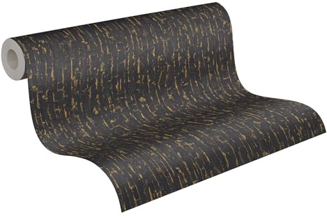 Livingwalls Hot Spots non-woven tapet modern 10,05 m x 0,53 m – svart, guld, metallisk – tapetyta – 78667