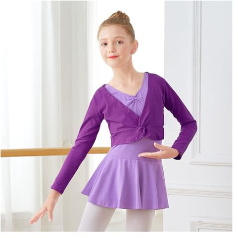Chaqueta Ballet NiñA Top de Ballet, suéter de Ballet, Jersey de Ballet for niñas, Top de baile, prendas de punto, chaqueta de gimnasia de Ballet cálida, abrigo superior de baile, Top envolvente for ni