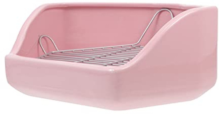 HOMOBABE Toilette per Conigli Ceramica Antiribaltamento Vassoio Oversized per Piccoli Animali Facile da Pulire Design Pratico e Sicuro per Coniglietti Criceti e Altri Roditori