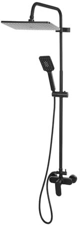 Sistema doccia con rubinetto, set doccia con doccia a pioggia, set doccia con rubinetto, set completo doccia a pioggia, sistema doccia girevole a 360°, asta doccia regolabile e 3 modalità di getto