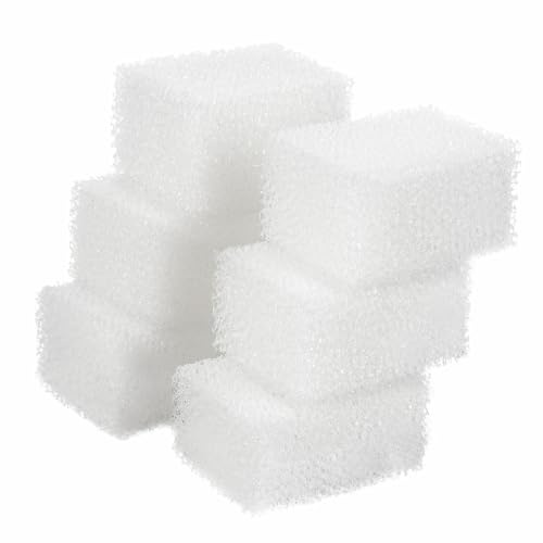 AQUANEAT 6-Pack Replacement Filter Sponge Pads, Aquarium Foam Insert Compatible with AquaClear 20, Fish Tank Filter Media