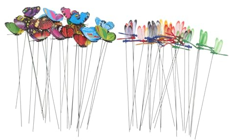 SUPVOX 48 Pezzi Decorazioni da con e Colorate Bastoncini Resistenti per Aiuole Vasi e Facili da Installare per Patio e Spazi Esterni Accoglienti
