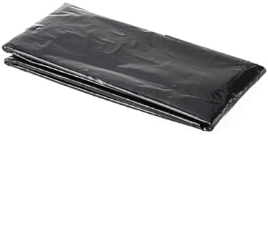ZIHDKE Ogräsbekämpning tyg perforerade filmväxter kraftiga hål plast grönsak PE trädgård svart mulching växthusmembran för uteplatser trädgård (10 x 1,35 m)