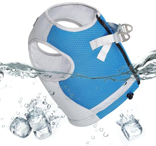 Arnés refrescante para perros, chaleco de tela refrescante de 3 capas para perros, cómodos chalecos para cachorros con tiras reflectantes y hebilla ajustable para verano, senderismo, entrenamiento