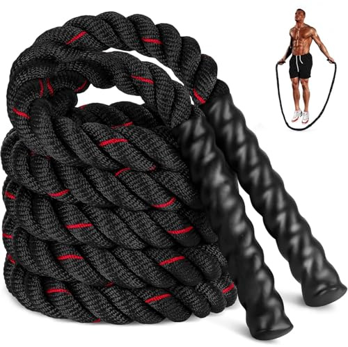 Jump Rope, 1.5lb Weighted Jump Rope for Adult, Heavy Exercise Jumping Ropes