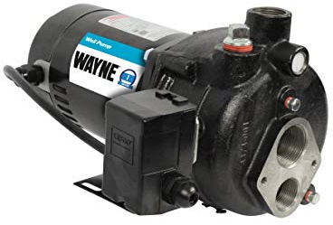 WAYNE CWS100-1 HP Cast Iron Convertible Jet Well Pump - Up to 588 Gallons Per Hour - Heavy Duty Jet Well Pump