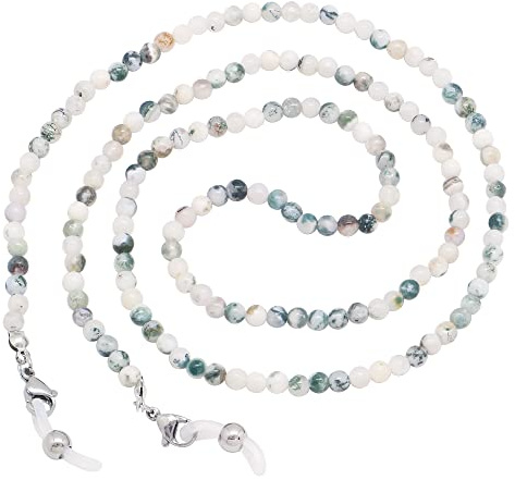KAI Top Eyeglasses Sunglasses Fashion Natural Stone Beaded Mask Lanyard Face Mask Holder for Women Men