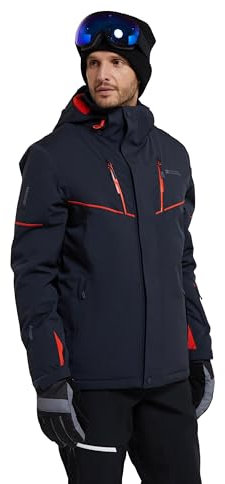 Mountain Warehouse Galactic Extreme Skijacke für Herren - Warme Snowboardjacke. Atmungsaktiv, versiegelte Nähte, abnehmbaren Schneerock - Ideale Winterjacke Grau 4X-Large