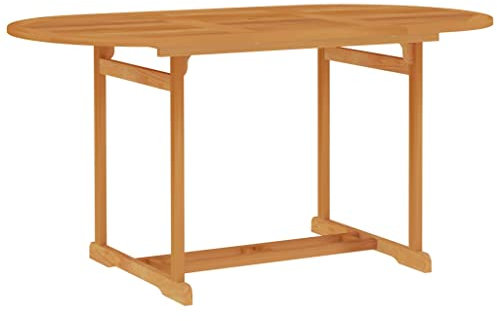 Homvdxl Outdoor Bartisch Bistrotisch mit 5cm Schirmloch Terrasse Esstisch Garten Beistelltisch Möbel für Balkon, Hinterhof, Pool und Wintergarten (oval)