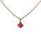 Collar con pequeña cruz esmaltada con cadena de acero inoxidable chapada en oro. Varios colores a elegir. Regalo Dia de la Madre, Cumpleaños, Aniversario, Profesoras,Confirmación (Rosa chicle)