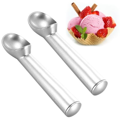 2 Pezzi Cucchiaio da Gelato, Paletta per Gelato in Alluminio, Cucchiaio Porzionatore Antiaderente per Gelato, Paletta per Gelato Antiaderente Antigelo, per Gelato, Pasta per Biscotti, Sorbetto