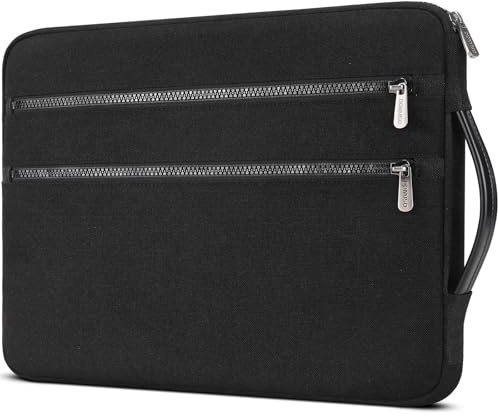 DOMISO 17 tums laptopväska fodral notebook case skyddande vattentätt laptopfodral stötsäkert laptopfodral för 17 tum HP Dell Asus, Samsung Chromebook, svart