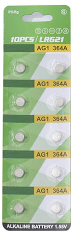 SANRLO Paquete múltiple de 10 pilas alcalinas LR1130 LR41 LR44 para reloj y reloj