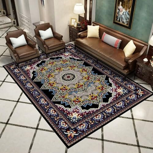 ROSURUG Ankleidezimmer Möbel Outdoor Läufer 180X260CM Blume gebrochen Muster Design Wohnzimmer Teppich Schutz Boden bequem und warm Läufer Teppich Orientteppich rot