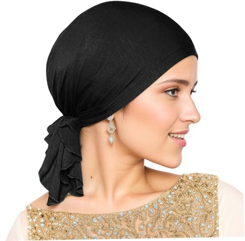 Hperu Foulard, Couvre-Chef en Coton élastique Doux pour Femmes, Couvre-Chef de Chimio pour Femmes, Filles- Contre Le Cancer pour Chimio
