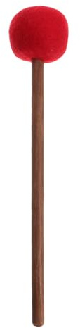 Mikikit Mazo para Cuenco Tibetano de Fieltro Rojo y Madera Dura, Palillo de Percusión Artesanal Pequeño para Cuencos Sonoros, Instrumento Musical para Meditación y Terapia de Sonido
