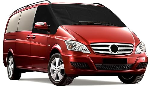Soekodu Couverture Enveloppe de Pare-Brise Avant Remplacement pour Vito W639, Luxe Housse Protection pour Pare-Brise Avant, Couverture Rideau Résistant Aux Intempéries, 100% Obscurité