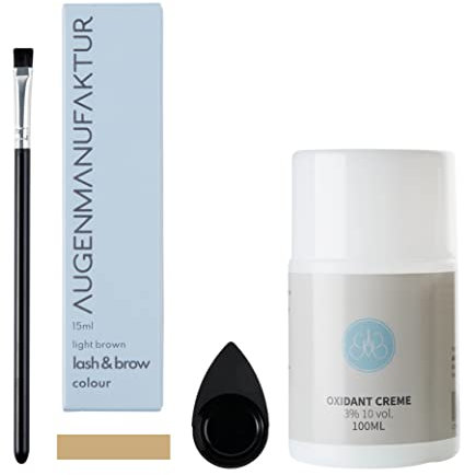 Augenmanufaktur Colour Lash & Brow Basis Kit (light brown) - Set zum Färben von Wimpern & Augenbrauen für ein natürliches und langanhaltendes Ergebnis