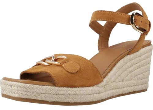 Geox Sandalo da donna D Panarea C Wedge, cognac, 37 EU