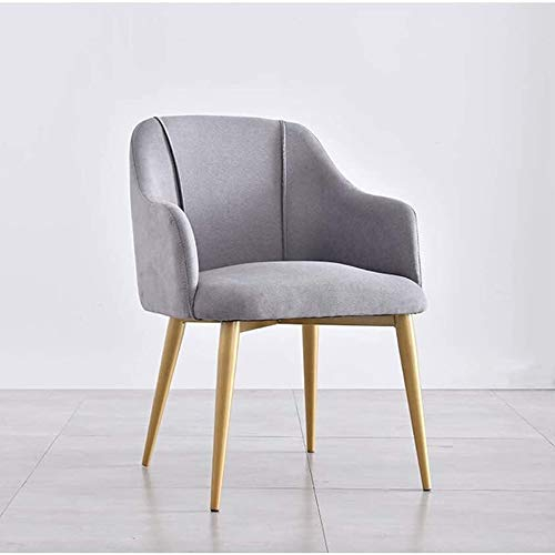 Massivholzstuhl, Bürostuhl mit Rückenlehne und Armlehnen, einfacher Stil (Farbe: Grau) Dignified