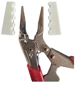Made in the USA: Plier Jaw Covers for Long Nose Vise Grip with Notched Design, American Made High Impact Nylon, Non-Marring Protection.
