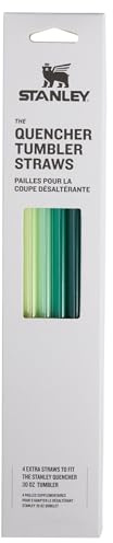 Stanley Reusable Quencher Straws | 4-Pack of BPA-Free, Reusable Straws for Clean Drinking | Perfect for Stanley's 30oz Tumblers | Green