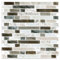 Yipscazo 10 Sheet 12''x12'' Peel and Stick Backsplash Tile for Kitchen Adhesive Stick on Backsplash Laundry Bathroom Textured Vinyl Sticker Wallpaper Smart Tile in Brown