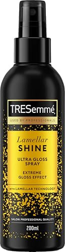TRESemme Lamellar Shine Ultra Gloss Hair Shine Spray with patented Lamellar Technology for an extreme gloss effect and heat protection up to 230°C 200 ml