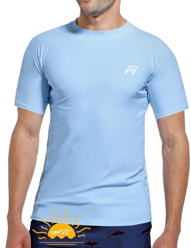MEETWEE Hauts de Bain Anti-UV Homme Rashguard Shirt Sechage Rapide Surf