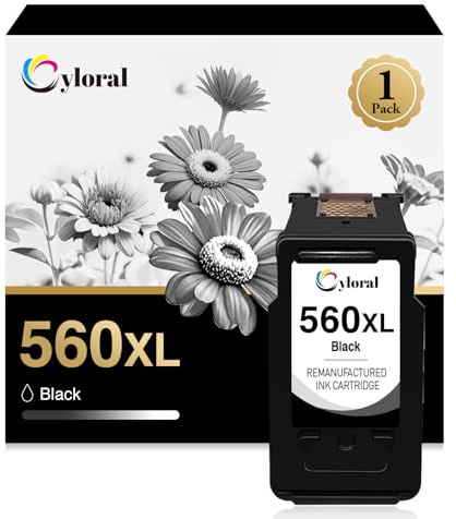 Cyloral PG-560 für Canon Druckerpatrone 560 für Pixma TS5350i TS5350a TS5351 TS5352 TS5353 TS5300 TS5355 TS7450 TS7451 TS5351a TS5353a TS5355a TS5351i TS7450a TS7451a TS7450i TS7451i PG560XL Schwarz