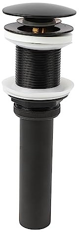 TOPINCN Bouchon de Vidange Escamotable en Laiton Massif pour Lavabo de Salle de Bain sans Trop-Plein pour et Lavabo sous Plan