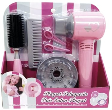 TACHAN CPA Toy Group 764T01072 Set de Coiffure pour Enfant avec sèche-Cheveux et Accessoires avec Peigne, Brosse, Pinces et diffuseur