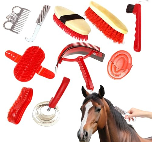 Per La Toelettatura Del Cavallo - Kit Pulizia E Cura | Pettine per la Cura del Cavallo - Per Donna Uomo Ragazzi E Regalo Famiglia