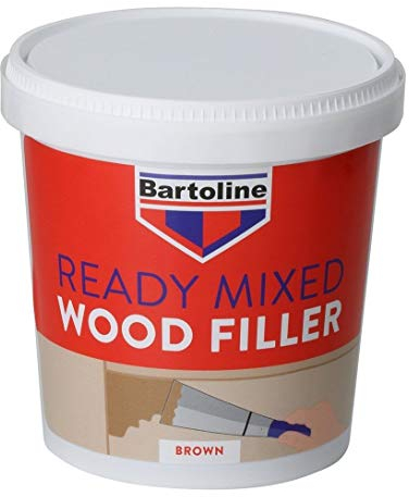 Bartoline Ready Mixed Wood Filler Brown 1 kg – Mastic Durable et Facile à Utiliser pour Les Réparations de Bois à l'Intérieur et à l'Extérieur