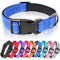 HEELE Hundehalsband, Hundehalsband aus Nylon, Reflektierend Halsband Hund mit Weich Neopren Gepolstert für Welpen Kleine Mittel Große Hunde Läng Einstellbereich 40-66 cm, Königsblau, L
