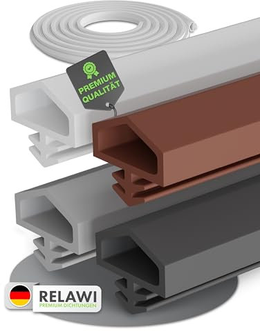 Premium TPE Türdichtung für Zimmertüren gegen Zugluft aus 2 Komponenten (50m, Weiß)