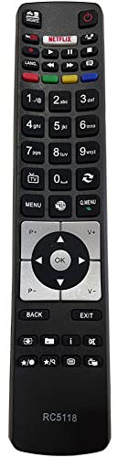 FYCJI Reemplazo RC5118 Mando a Distancia Hitachi/Telefunken para Hitachi/Telefunken TV 32HB5150 32HB5151 XF43D401 43FB5151, con Boton Netflix/Youtube - No Requiere configuración Remote Control
