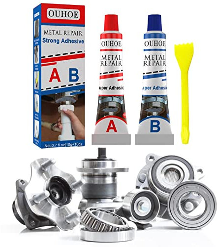 Pegamento para Metales de Doble Potencia - Soldadura para Trabajos Pesados con Agente Reparador Mágico - 30g +B Glu