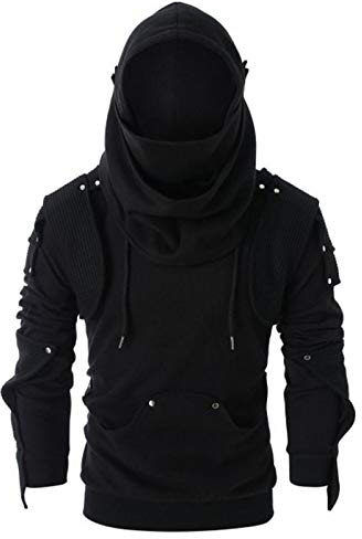 Hoodie Herren,Pullover Herren Warmer Kapuzenpullover mit Schlauchschal Gothic Kleidung Wasserdicht Jagd Angeln Sweatshirt Einfarbig Kapuzenjacke Kapuzenpulli Jacke Winterjacke Sweatjacke