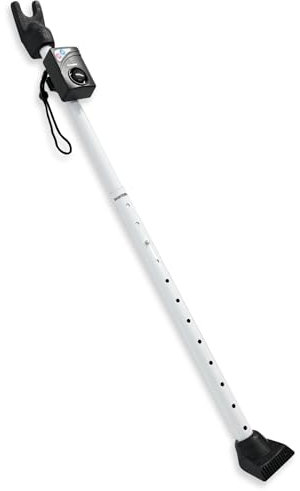 Securityman Barre de sécurité pour Porte avec Alarme (Amovible) – Sirène 120 DB – Brouilleur réglable et Barre de terrasse – Robuste, supporte 181,4 kg – Protection de la Maison