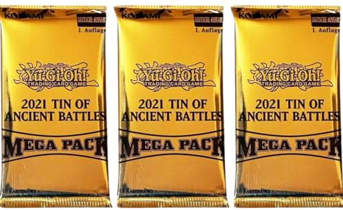 Yu-Gi-Oh! TCG - Special Booster - 2021 Tin of Ancient Battles Collection - 3 Booster a 9 Karten - DEUTSCH + Heartforcards® Versandschutz